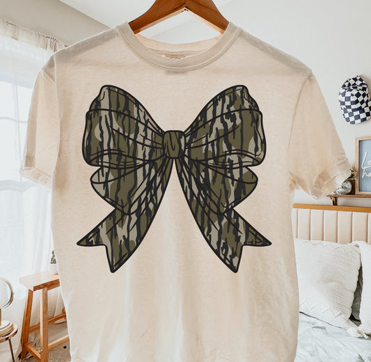 Camo bow t shirt