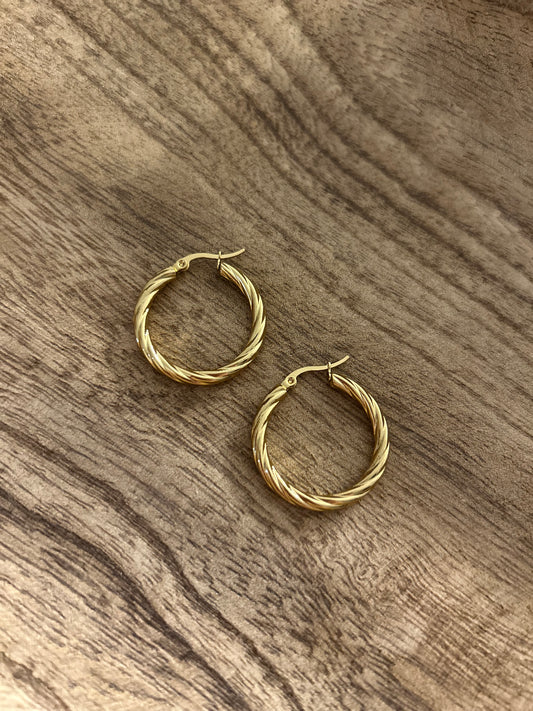 Gold hoop earrings